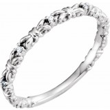 14K White .04 CTW Diamond Stackable Ring photo