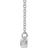 14K White 1/6 CTW Diamond Bezel-Set Bar 16 Necklace photo 2
