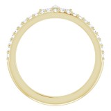14K Yellow 1/3 CTW Diamond Stackable Crown Ring photo 2