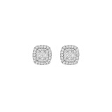 Henri Daussi 18k White Gold Diamond Stud Earrings photo