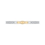 Shah Luxury 14K Two-Tone Gold Round Diamond Wedding Band photo
