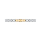 Shah Luxury 14K Two-Tone Gold Round Diamond Wedding Band photo