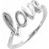 14K White Love Ring photo