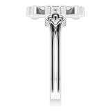 14K White Negative-Space Cross Ring photo 4