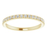 14K Yellow 1/4 CTW Diamond French-Set Anniversary Band photo 3