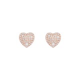 Henri Daussi 18k Rose Gold Diamond Stud Earrings photo