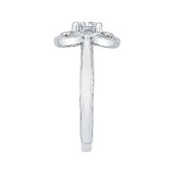 Shah Luxury 14K White Gold Cushion Diamond Engagement Ring (Semi-Mount) photo 2