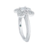 Shah Luxury 14K White Gold Cushion Diamond Engagement Ring (Semi-Mount) photo 3