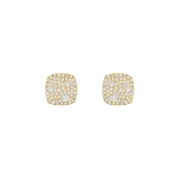 Henri Daussi 14k Yellow Gold Diamond Stud Earrings photo