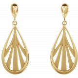 14K Yellow Geometric Dangle Earrings photo 2