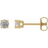 14K Yellow 1/3 CTW Diamond Earrings photo