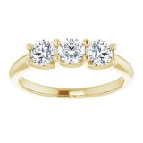 14K Yellow 4.1 mm Round 3/4 CTW Diamond Anniversary Band photo 3