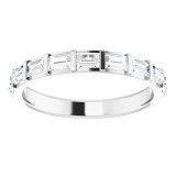 14K White 5/8 CTW Diamond Straight Baguette Anniversary Band photo 3