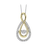 Gems One Silver (SLV 995) Diamond Rhythm Of Love Neckwear Pendant  - 1/10 ctw photo