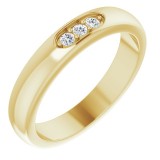 14K Yellow .08 CTW Diamond Three-Stone Anniversary Band photo