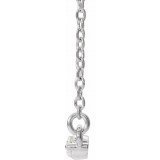 14K White 1/4 CTW Diamond Bar 16 Necklace photo 2