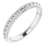 14K White .05 CTW Diamond Matching Band photo