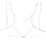 14K Yellow 1/5 CTW Diamond Bar 16-18 Necklace photo 3