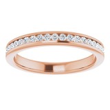 14K Rose 1/4 CTW Diamond Anniversary Band photo 4