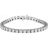 14K White 9 1/6 CTW Diamond Line 7 1/4 Bracelet photo