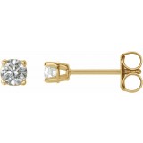 14K Yellow 1/5 CTW Diamond Earrings photo