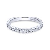 Gabriel & Co. 14k White Gold Contemporary Diamond Wedding Band photo