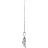 14K White 1/5 CTW Diamond Granulated Filigree 18 Necklace photo 2