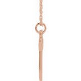 14K Rose Script Initial V 16-18 Necklace photo 2