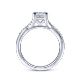 Gabriel & Co. 14k White Gold Contemporary Twisted Engagement Ring photo 2