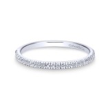 Gabriel & Co. 14k White Gold Contemporary Curved Wedding Band photo