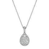 Henri Daussi 14k White Gold Diamond Pendant photo