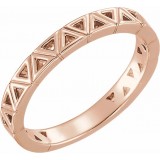 14K Rose Stackable Geometric Ring photo