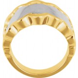 14K White/Yellow Freeform Ring photo 2