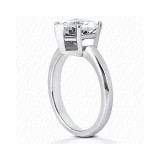 14k White Gold Semi-Mount Solitaire Engagement Ring photo 2