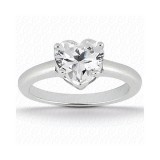 14k White Gold Semi-Mount Solitaire Engagement Ring photo