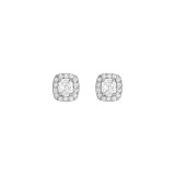 Henri Daussi 14k White Gold Diamond Stud Earrings photo