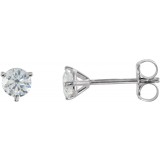 14K White 1/2 CTW Diamond Stud Earrings photo