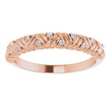 14K Rose .06 CTW Diamond Woven Anniversary Band photo 3