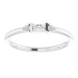 14K White 1/8 CTW Diamond Stackable Ring photo 3