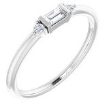 14K White 1/8 CTW Diamond Stackable Ring photo