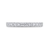 Shah Luxury 14K White Gold Half Run Diamond Wedding Band photo