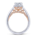 Gabriel & Co. 14k Two Tone Gold Infinity Straight Engagement Ring photo 2