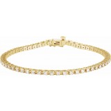 14K Yellow 2 1/4 CTW Diamond Line 7 1/4 Line Bracelet photo