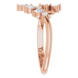 14K Rose 1/2 CTW Diamond Bypass Ring photo 4