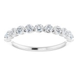 14K White 5/8 CTW Diamond Anniversary Band photo 3