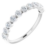 14K White 5/8 CTW Diamond Anniversary Band photo