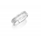 Henri Daussi 6mm Men's Wedding Band MB136 14k Gold White 0.61 Ctw. photo 2