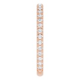 14K Rose 3/8 CTW Diamond French-Set Anniversary Band photo 4