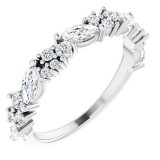 14K White 7/8 CTW Diamond Anniversary Band photo