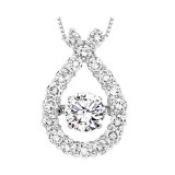 Gems One 14KT White Gold & Diamond Rhythm Of Love Neckwear Pendant   - 2 ctw photo